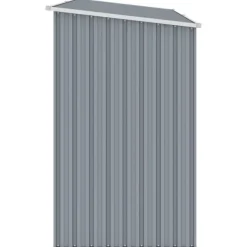 vidaXL Vedskjul grå 245x98x159 cm galvaniserat stål
