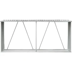 Sale Vedskjul i galvaniserat stål - Hållbar förvaring för ved | Färg: Grå | Storlek: 330x84x152 cm Skjul, Garage & Carports