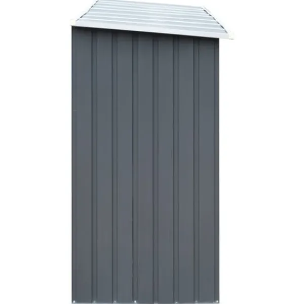 Sale Vedskjul i galvaniserat stål - Hållbar förvaring för ved | Färg: Grå | Storlek: 330x84x152 cm Skjul, Garage & Carports