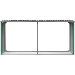Discount Vedskjul i galvaniserat stål 330x92x153 cm grön - Förvaringsbod För Ved - Vedförvaringsbord - Home & Living Skjul, Garage & Carports
