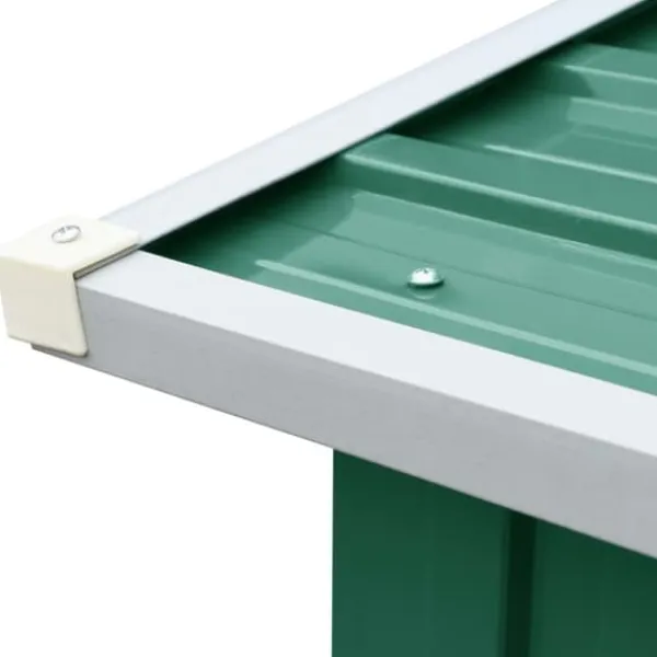 Discount Vedskjul i galvaniserat stål 330x92x153 cm grön - Förvaringsbod För Ved - Vedförvaringsbord - Home & Living Skjul, Garage & Carports