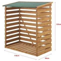 Online Vedskjul vedställ 123x116x64 cm Skjul, Garage & Carports