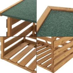 Online Vedskjul vedställ 123x116x64 cm Skjul, Garage & Carports