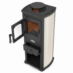 Clearance Vedspis - antracit & beige - 8,5 kW Vedeldade Kaminer