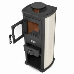 Hot Vedspis - stål - fristående - 8,5 kW - gjutjärn Vedeldade Kaminer