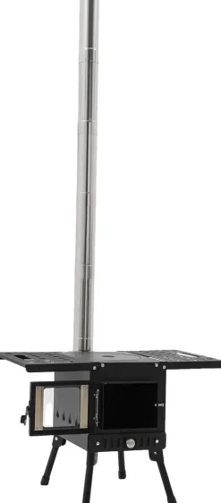 Vedspis, Bärbar Design, Justerbar Höjd,svart