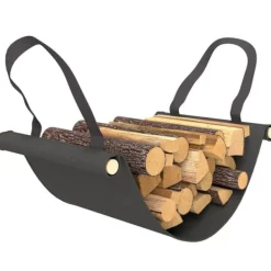 Vedställ 120×36×99 cm med bärväska & 600D vattenavvisande överdrag, svart