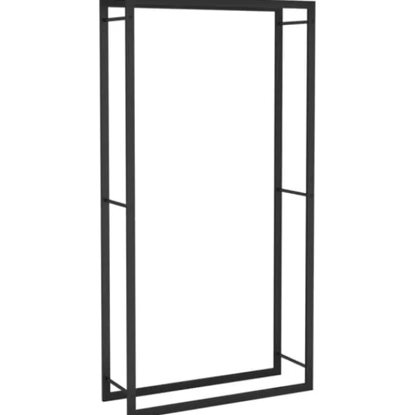 Vedställ & vedkorgar - Living Vedställ matt svart 80x28x154 cm stål