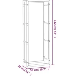 Vedställ & vedkorgar - Living Vedställ matt svart 50x28x132 cm stål