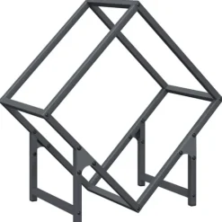 Hot Vedställ antracit 50x25x50 cm kallvalsat stål Tillbehör Till Vedeldade Kaminer & Öppna Spisar