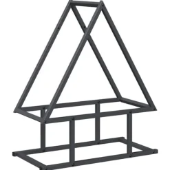 Vedställ antracit 50x25x60 cm kallvalsat stål Tillbehör Till Vedeldade Kaminer & Öppna Spisar