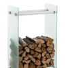 Outlet Vedställ Dacio frostat glas 35x40x60 35 x 40 x 60 cm Tillbehör Till Vedeldade Kaminer & Öppna Spisar