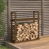 vidaXL Vedställ honungsbrun 110x35x108,5 cm massiv furu