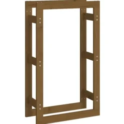 vidaXL Vedställ honungsbrun 60x25x100 cm massiv furu