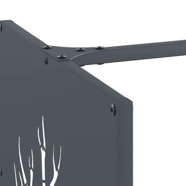 Vedställ i antracit - Robust vedförvaring i kallvalsat stål | Storlek: 40x40x40 cm