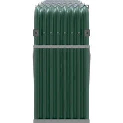 Vedställ i galvaniserat stål för vedförvaring | Färg: Grön | Storlek: 300x45x100 cm