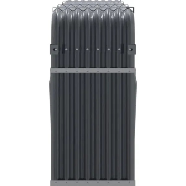 Best Vedställ i galvaniserat stål - Robust vedförvaring | Färg: Antracitgrå | Storlek: 234x45x100 cm Tillbehör Till Vedeldade Kaminer & Öppna Spisar