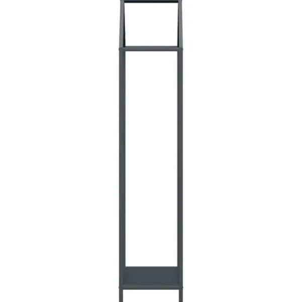 Vedställ i kallvalsat stål - Elegant vedförvaring | Färg: Antracit | Storlek: 40x25x120 cm