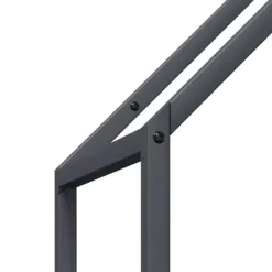 Vedställ i kallvalsat stål - Elegant vedförvaring | Färg: Antracit | Storlek: 40x25x120 cm