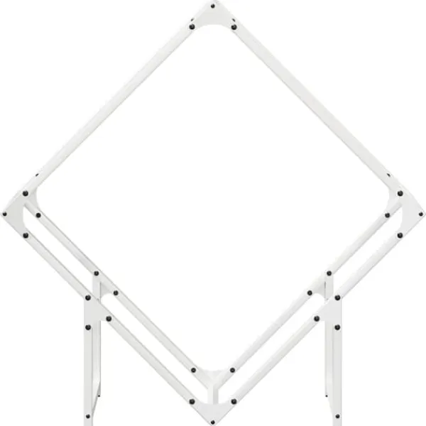 Vedställ i kallvalsat stål - Robusta och eleganta vedförvaringslösningar | Storlek: 80x25x80 cm | Färg: Vit
