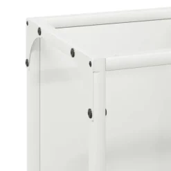 Best Vedställ i kallvalsat stål för vedförvaring | Färg: Vit | Storlek: 25x25x80 cm Tillbehör Till Vedeldade Kaminer & Öppna Spisar