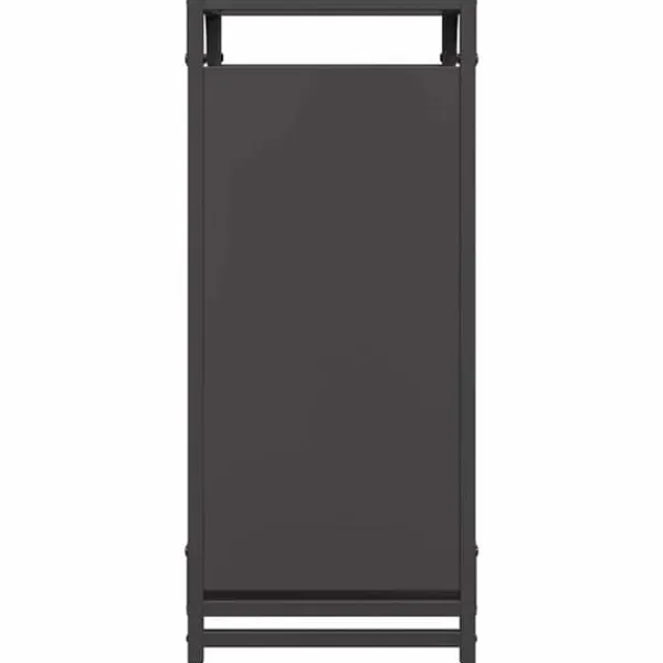 Vedställ i kallvalsat stål - För vedförvaring | Färg: Svart | Storlek: 44x28x65 cm