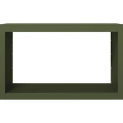 Outlet Vedställ i stål för vedförvaring - Slitstarkt och väderbeständigt | Färg: Grön | Storlek: 100x40x60 cm Tillbehör Till Vedeldade Kaminer & Öppna Spisar