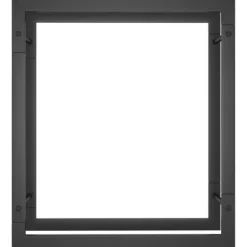 Outlet Vedställ matt svart 50x28x56 cm stål Tillbehör Till Vedeldade Kaminer & Öppna Spisar