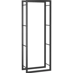 vidaXL Vedställ matt svart 50x28x132 cm stål