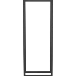 vidaXL Vedställ matt svart 50x28x132 cm stål
