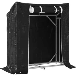 Sale Vedställ med regnskydd - Hållbar vedförvaring | Färg: Galvaniserat stål | Storlek: 100,5x40,5x110,5 cm Tillbehör Till Vedeldade Kaminer & Öppna Spisar