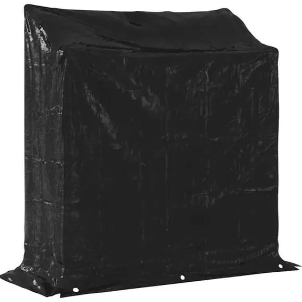 Sale Vedställ med regnskydd - Hållbar vedförvaring | Färg: Galvaniserat stål | Storlek: 100,5x40,5x110,5 cm Tillbehör Till Vedeldade Kaminer & Öppna Spisar