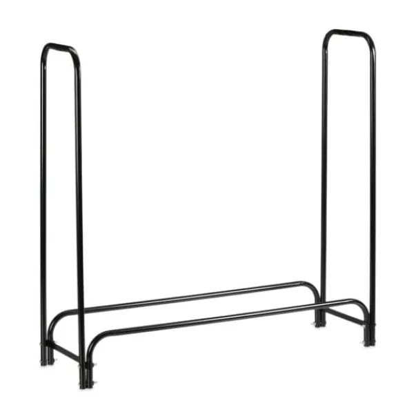 Outlet Vedställ, Metall, 122x245x40 cm, Svart Tillbehör Till Vedeldade Kaminer & Öppna Spisar