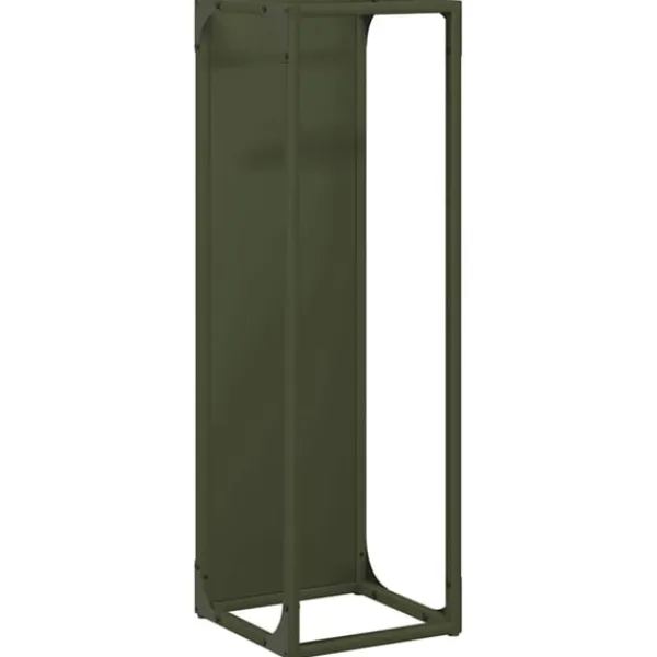 vidaXL Vedställ olivgrön 25x25x80 cm kallvalsat stål