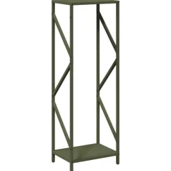 vidaXL Vedställ olivgrön 34x25x100 cm kallvalsat stål