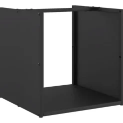 vidaXL Vedställ svart 40x40x40 cm kallvalsat stål