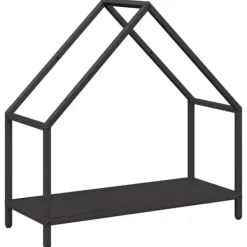 vidaXL Vedställ svart 60x25x60 cm kallvalsat stål