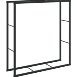 vidaXL Vedställ svart 110x30x116 cm stål