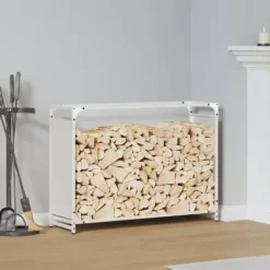 vidaXL Vedställ vit 90x28x65 cm kallvalsat stål
