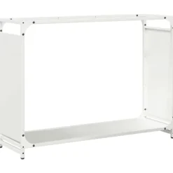 vidaXL Vedställ vit 90x28x65 cm kallvalsat stål