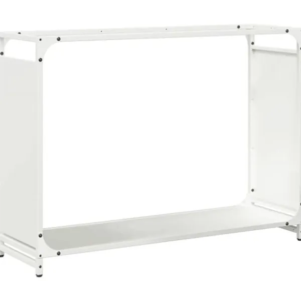 vidaXL Vedställ vit 90x28x65 cm kallvalsat stål