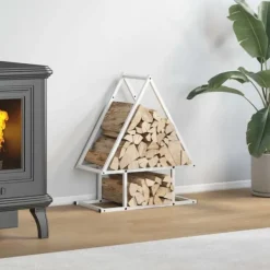 vidaXL Vedställ vit 50x25x60 cm kallvalsat stål