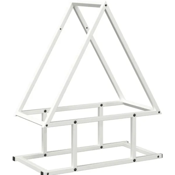vidaXL Vedställ vit 50x25x60 cm kallvalsat stål