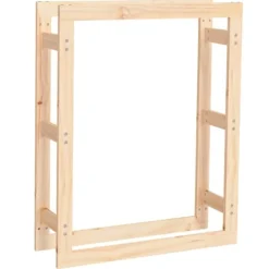vidaXL Vedställ 80x25x100 cm massiv furu