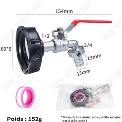 Ventiladapter - TD - S60x6 - Legering - Effektiv tätning - Vattensparande