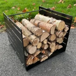 Discount Ventura Funky Vedkorg svart 30cm Tillbehör Till Vedeldade Kaminer & Öppna Spisar