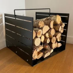 Discount Ventura Funky Vedkorg svart 30cm Tillbehör Till Vedeldade Kaminer & Öppna Spisar