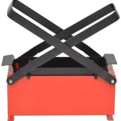 Online Verktyg för öppna spisar - Living Brikettpress i stål för papper 34x14x14 cm svart och röd Tillbehör Till Vedeldade Kaminer & Öppna Spisar