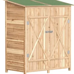 Best Verktygsskjul med Bänkbord, Tällved, 140 x 75 x 157 cm Skjul, Garage & Carports