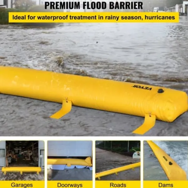 Outlet Översvämningsbarriär, 732x50,8x30,5 cm, Gul, PVC Beredskapsplaner